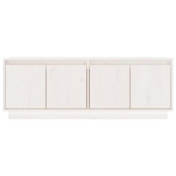 Berkfield Home TV Cabinet White 110x34x40 cm Solid Wood Pine - Size: 110 x 34 x 40 cm - thumbnail 5