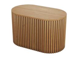 Vente-unique Wall-Hung Teak Vanity Unit - 90 Cm - TOWARI in Light Oak - thumbnail 5
