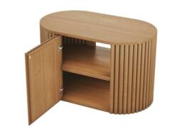 Vente-unique Wall-Hung Teak Vanity Unit - 90 Cm - TOWARI in Light Oak - thumbnail 6