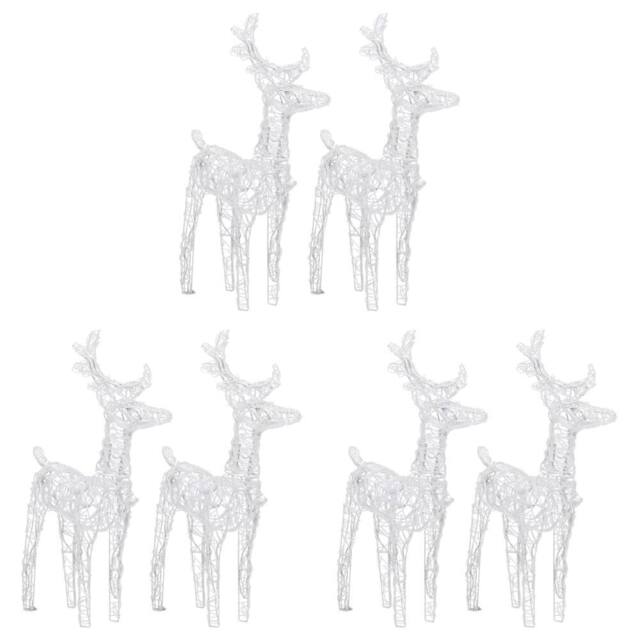 Berkfield Home Beautiful Christmas Reindeers 6 pcs Blue 240 LEDs Acrylic - image 1