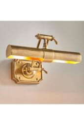 Netlighting 2 Light Picture Wall Light Lamp Brass LED E14 in Gold - thumbnail 2