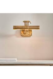 Netlighting 2 Light Picture Wall Light Lamp Brass LED E14 in Gold - thumbnail 3