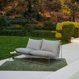 Home Detail Marina Steel 2 Seater Garden Chair in Grey - thumbnail 1