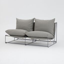 Home Detail Marina Steel 2 Seater Garden Chair in Grey - thumbnail 3