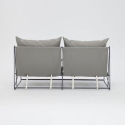 Home Detail Marina Steel 2 Seater Garden Chair in Grey - thumbnail 4