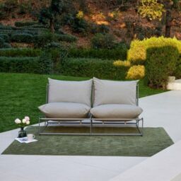 Home Detail Marina Steel 2 Seater Garden Chair in Grey - thumbnail 2