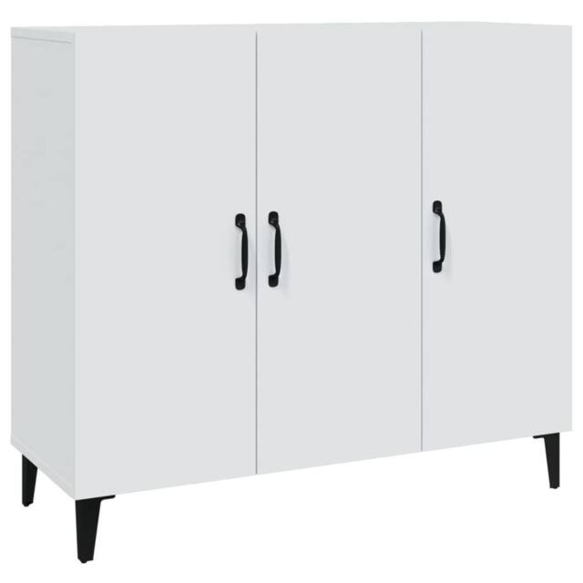 Berkfield Home Sideboard White 90x34x80 cm Engineered Wood - Size: 90 x 34 x 80 cm - image 1