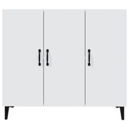 Berkfield Home Sideboard White 90x34x80 cm Engineered Wood - Size: 90 x 34 x 80 cm - thumbnail 5