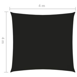 Berkfield Home Sunshade Sail Oxford Fabric Square 4x4 m Black - thumbnail 6