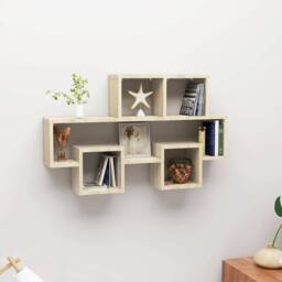 Berkfield Home Durable Car-shaped Wall Shelf Sonoma Oak 82x15x51 cm Engineered Wood in Light Oak - Size: 82 x 15 x 51 cm - thumbnail 2