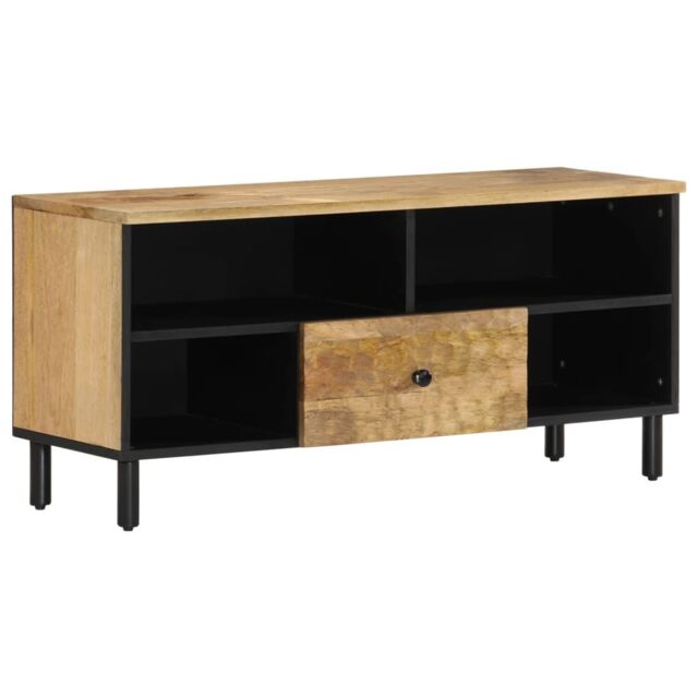 Berkfield Home TV Cabinet 100x33x46 cm Solid Wood Mango in Brown - Size: 100 x 33 x 46 cm - image 1
