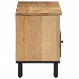 Berkfield Home TV Cabinet 100x33x46 cm Solid Wood Mango in Brown - Size: 100 x 33 x 46 cm - thumbnail 4