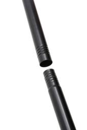 Living and Home Glossy Black Metal Telescopic Curtain Rod with Brackets - Size: 180 cm - thumbnail 7