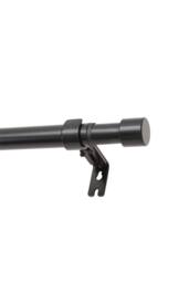 Living and Home Glossy Black Metal Telescopic Curtain Rod with Brackets - Size: 180 cm - thumbnail 6