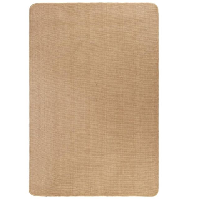 Berkfield Home Area Rug Jute with Latex Backing 200x300 cm in Brown - Size: 100 cm diameter - image 1