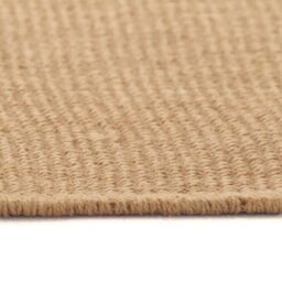 Berkfield Home Area Rug Jute with Latex Backing 200x300 cm in Brown - Size: 100 cm diameter - thumbnail 2