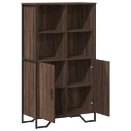 Berkfield Home Highboard Brown Oak 79.5x35.5x137.5 cm Engineered wood - thumbnail 8