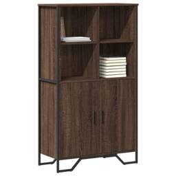 Berkfield Home Highboard Brown Oak 79.5x35.5x137.5 cm Engineered wood - thumbnail 2
