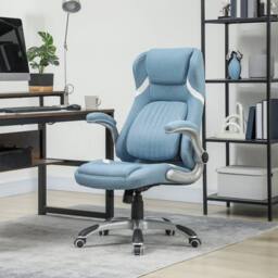 KORVIXA Blue High Back Executive Office Chair w/ Adjustable - Size: 100 cm x 100 cm
