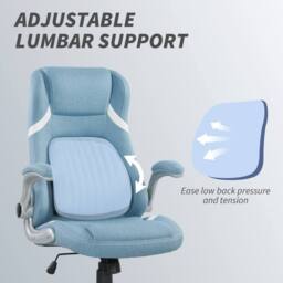 KORVIXA Blue High Back Executive Office Chair w/ Adjustable - Size: 100 cm x 100 cm - thumbnail 4