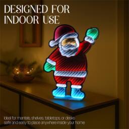 Xmas Haus 39x59cm 190 Led Santa Infinity Light 3m Cable - Size: 39x59 cm - thumbnail 5