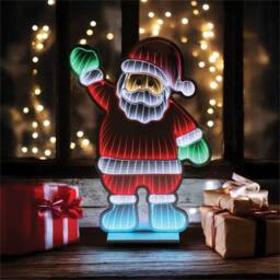 Xmas Haus 39x59cm 190 Led Santa Infinity Light 3m Cable - Size: 39x59 cm - thumbnail 8