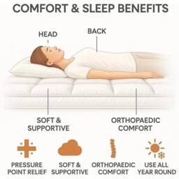 PAWNORA Super King Size 10cm Mattress Topper Luxury Soft Microfiber Hotel in White - thumbnail 5