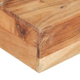 Berkfield Home Coffee Table 80x80x28 cm Solid Acacia Wood in Brown - Size: 80 x 80 x 28 cm - thumbnail 3