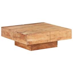 Berkfield Home Coffee Table 80x80x28 cm Solid Acacia Wood in Brown - Size: 80 x 80 x 28 cm - thumbnail 8