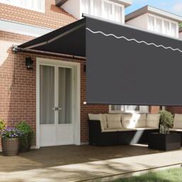 Berkfield Home Retractable Awning Manual Anthracite Gray 500 x 300 cm - thumbnail 3