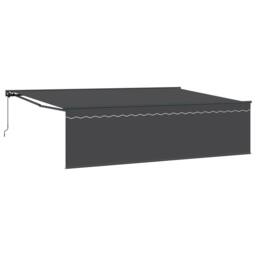 Berkfield Home Retractable Awning Manual Anthracite Gray 500 x 300 cm - thumbnail 2