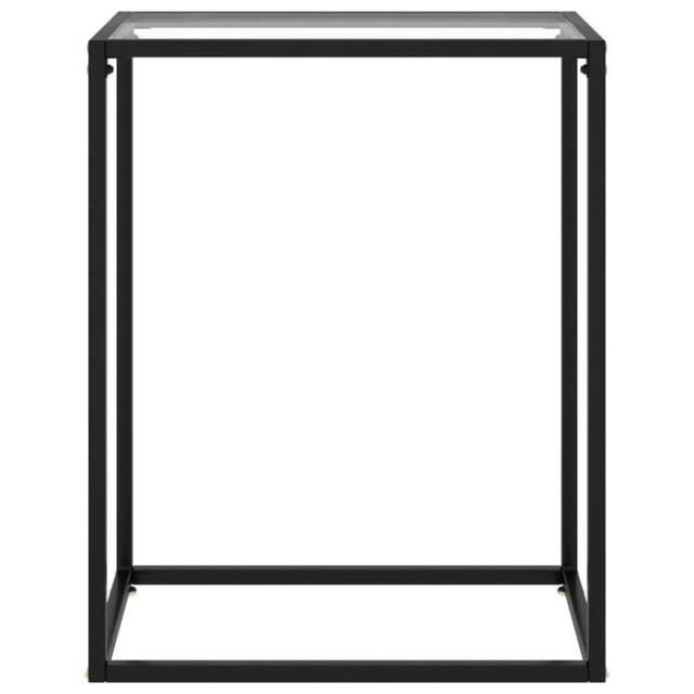 Berkfield Home Console Table Transparent 60x35x75 cm Tempered Glass in Clear - Size: 60 x 35 x 75 cm - image 1