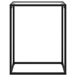 Berkfield Home Console Table Transparent 60x35x75 cm Tempered Glass in Clear - Size: 60 x 35 x 75 cm