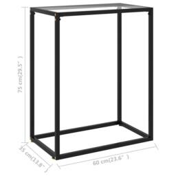 Berkfield Home Console Table Transparent 60x35x75 cm Tempered Glass in Clear - Size: 60 x 35 x 75 cm - thumbnail 6