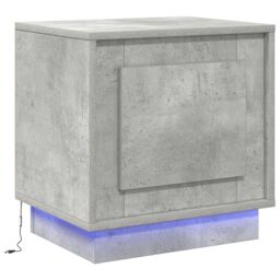 Berkfield Home Bedside Cabinets with LED Lights 2 pcs Concrete Grey 44x34, 5x45 cm - thumbnail 5