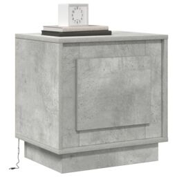 Berkfield Home Bedside Cabinets with LED Lights 2 pcs Concrete Grey 44x34, 5x45 cm - thumbnail 3