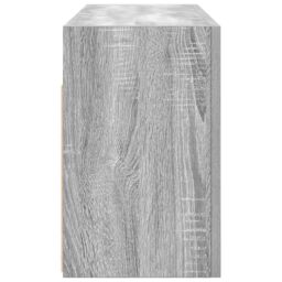 Berkfield Home Bathroom Wall Cabinet Grey Sonoma 80x25x40 cm Engineered Wood - Size: 80 x 25 x 40 cm - thumbnail 7