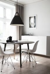 Nordlux Modern Indoor Pendant Light Black Metal E27 Brown & Black Strap - Mains Powered, IP20 - thumbnail 3