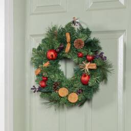 Samuel Alexander 40cm Festive Spice Wreath with Pinecones & Faux Dried Fruit - thumbnail 8