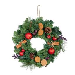 Samuel Alexander 40cm Festive Spice Wreath with Pinecones & Faux Dried Fruit - thumbnail 9