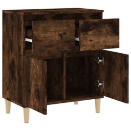 Berkfield Home Sideboard Smoked Oak 60x35x70 cm Engineered Wood in Brown - Size: 60 x 35 x 70 cm - thumbnail 6