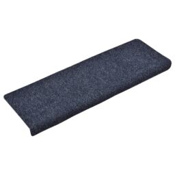 Berkfield Home Stair Mats 15 pcs Needle Punch 65x21x4 cm Blue - Size: Medium - thumbnail 3