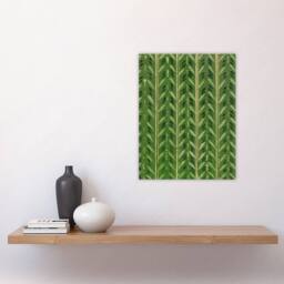 "Artery8 Vintage Japanese Botanical Pattern Vintage Wall Art Print Korin in Green - Size: W12"" x H16""" - thumbnail 4