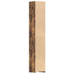 Berkfield Home Durable Bathroom Cabinet Smoked Oak 30x30x183.5 cm Engineered Wood in Brown - thumbnail 8