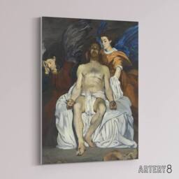 "Artery8 The Dead Christ with Angels Manet Vintage Canvas Wall Art - Size: W18"" x H24""" - thumbnail 2