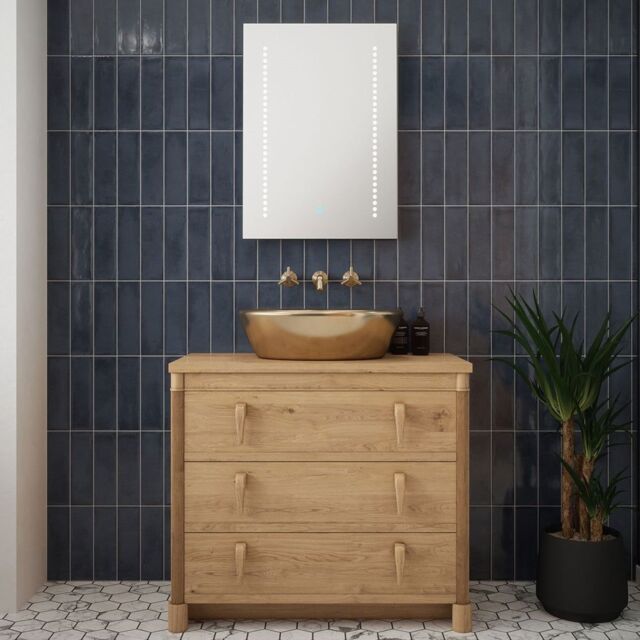 Loops 500 x 700mm IP44 LED Bathroom Mirror - Tunable White - Demister & Shaver Socket - image 1