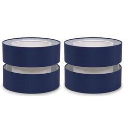 ValueLights Sophia Pair of Two Small 26cm Easy Fit Ceiling Lamp Shades with Bulbs in Navy - Size: 10 inches - thumbnail 2