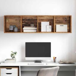 Berkfield Home TV Cabinet Old wood 37 x 37 x 142.5 cm Engineered wood in Brown - thumbnail 5