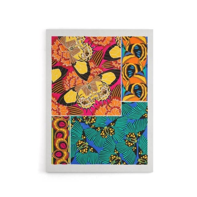 "Artery8 Vintage Vibrant Butterflies Pattern Canvas Wall Art Print Seguy - Size: W18"" x H24""" - image 1