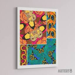 "Artery8 Vintage Vibrant Butterflies Pattern Canvas Wall Art Print Seguy - Size: W18"" x H24""" - thumbnail 2